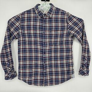 Carbon 2 Cobalt Shirt Mens Medium Button‎ Up Long Sleeve Preppy Plaid Lined